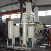 원유를 디젤 기계로